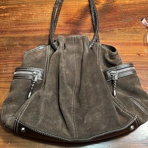 Coldwater Creek Chocolate Suede Bag